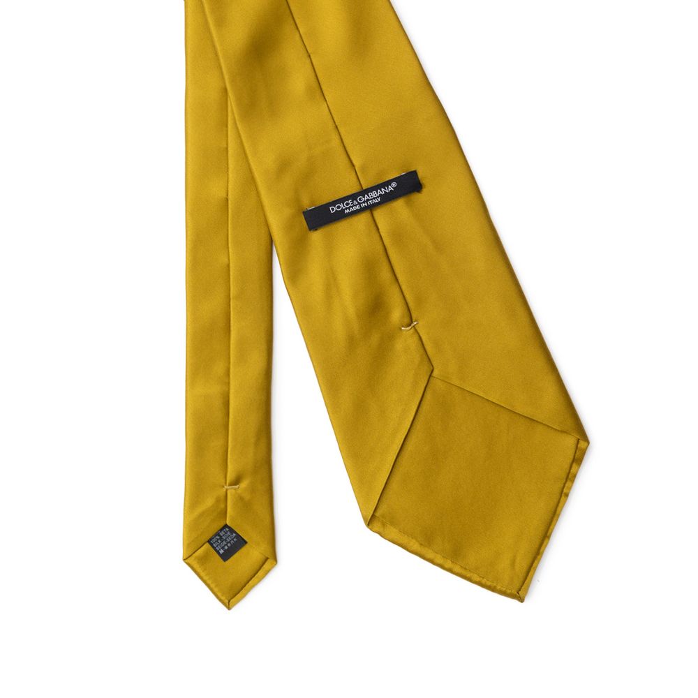 Cravates et nœud papillon en soie jaune Dolce & Gabbana