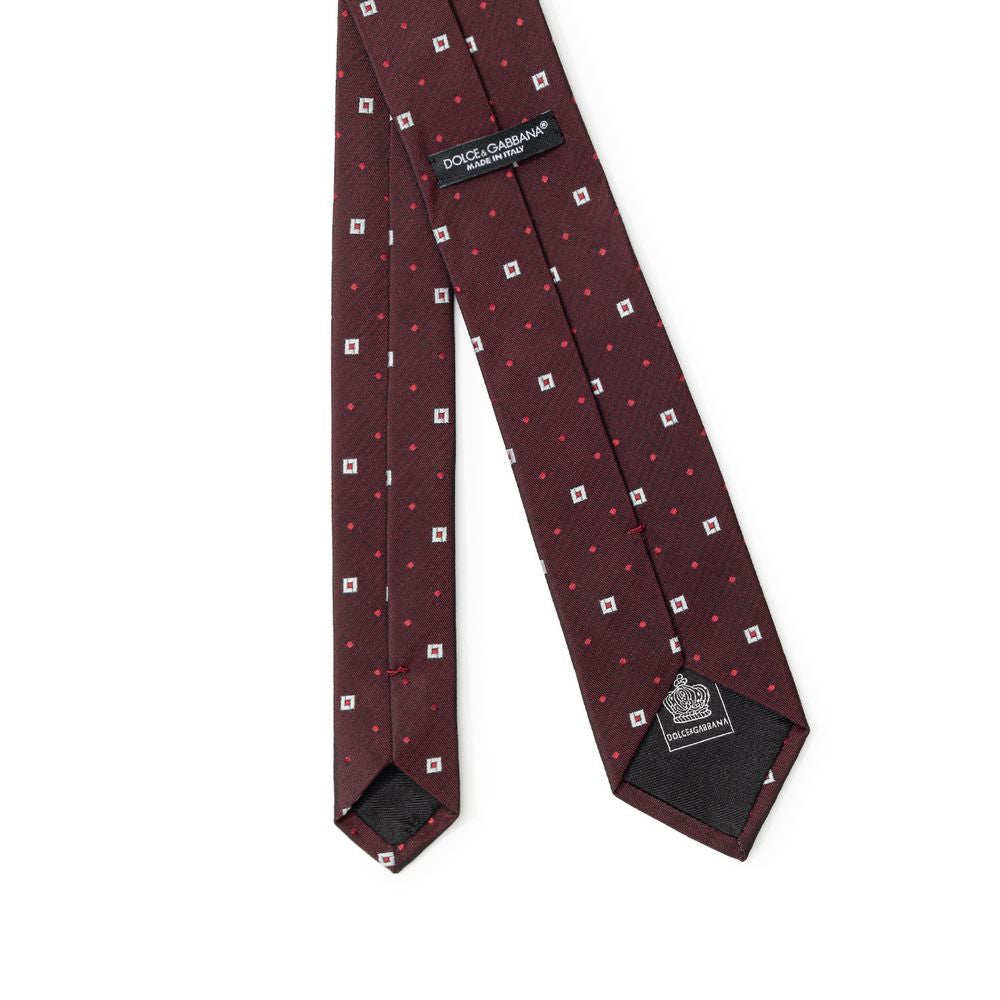 Cravates et nœud papillon en soie bordeaux Dolce & Gabbana