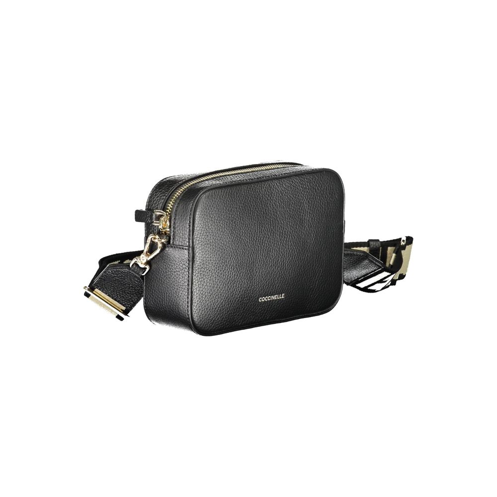Sac à main en cuir noir Coccinelle