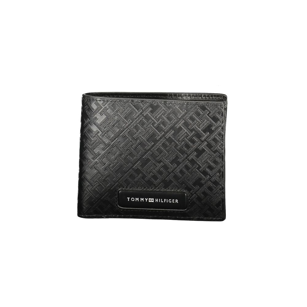 Portefeuille homme en cuir noir Tommy Hilfiger