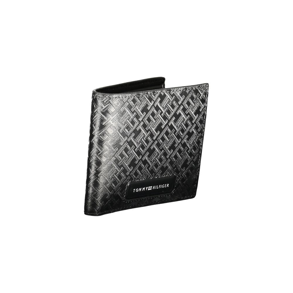 Portefeuille homme en cuir noir Tommy Hilfiger