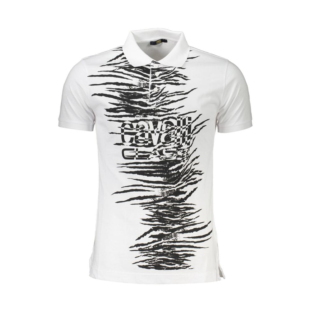 Polo Cavalli Class en coton blanc pour homme