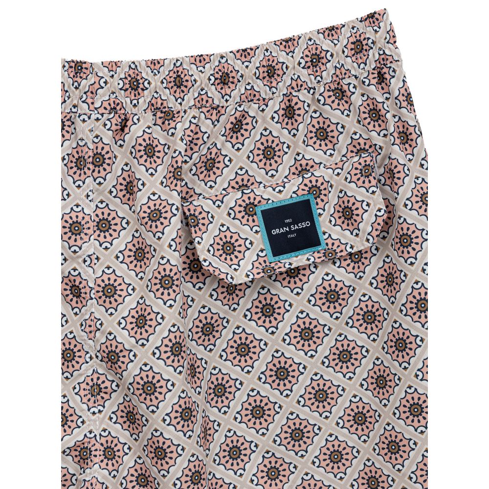 Short de bain en polyester rose Gran Sasso