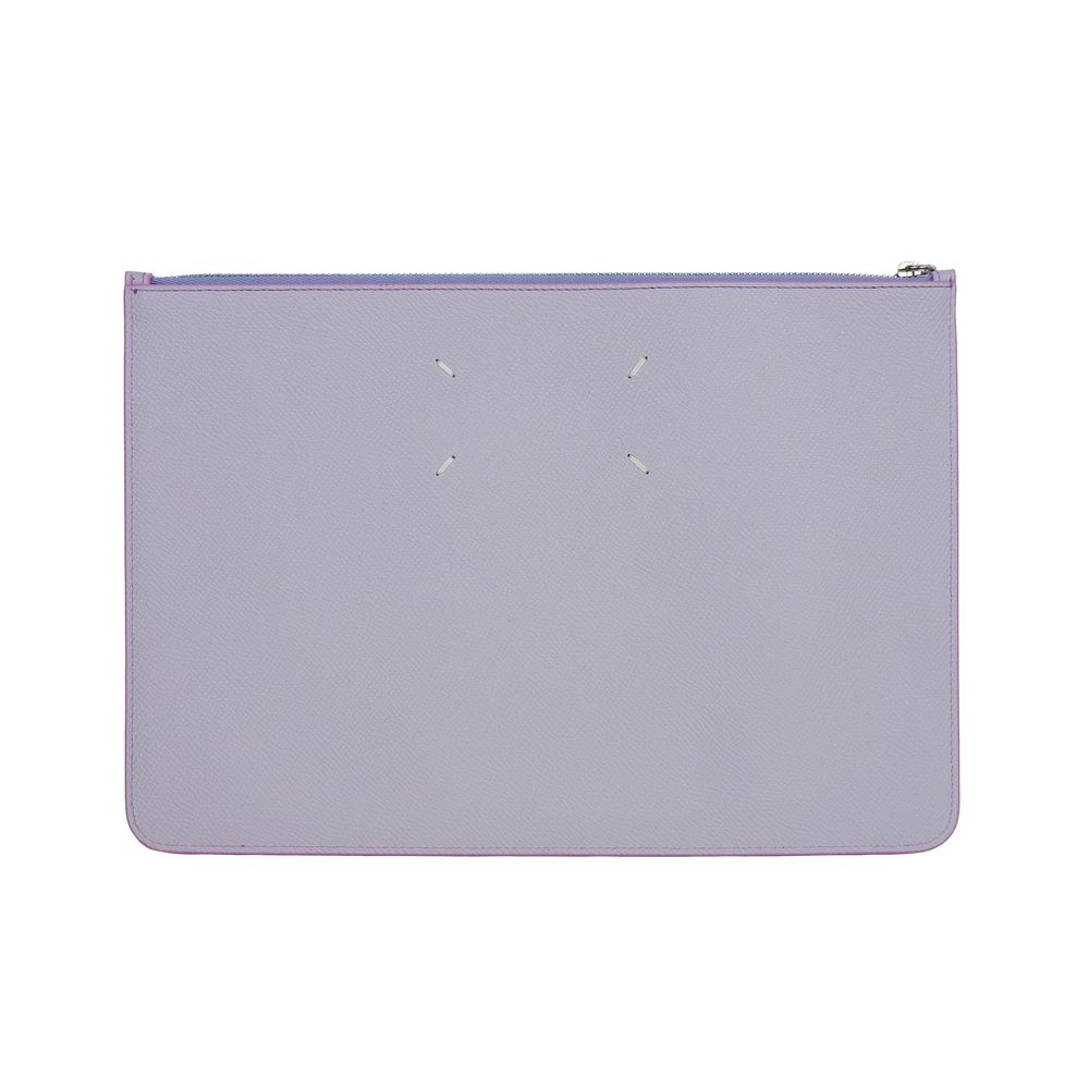 Pochette Maison Margiela en cuir de veau violet
