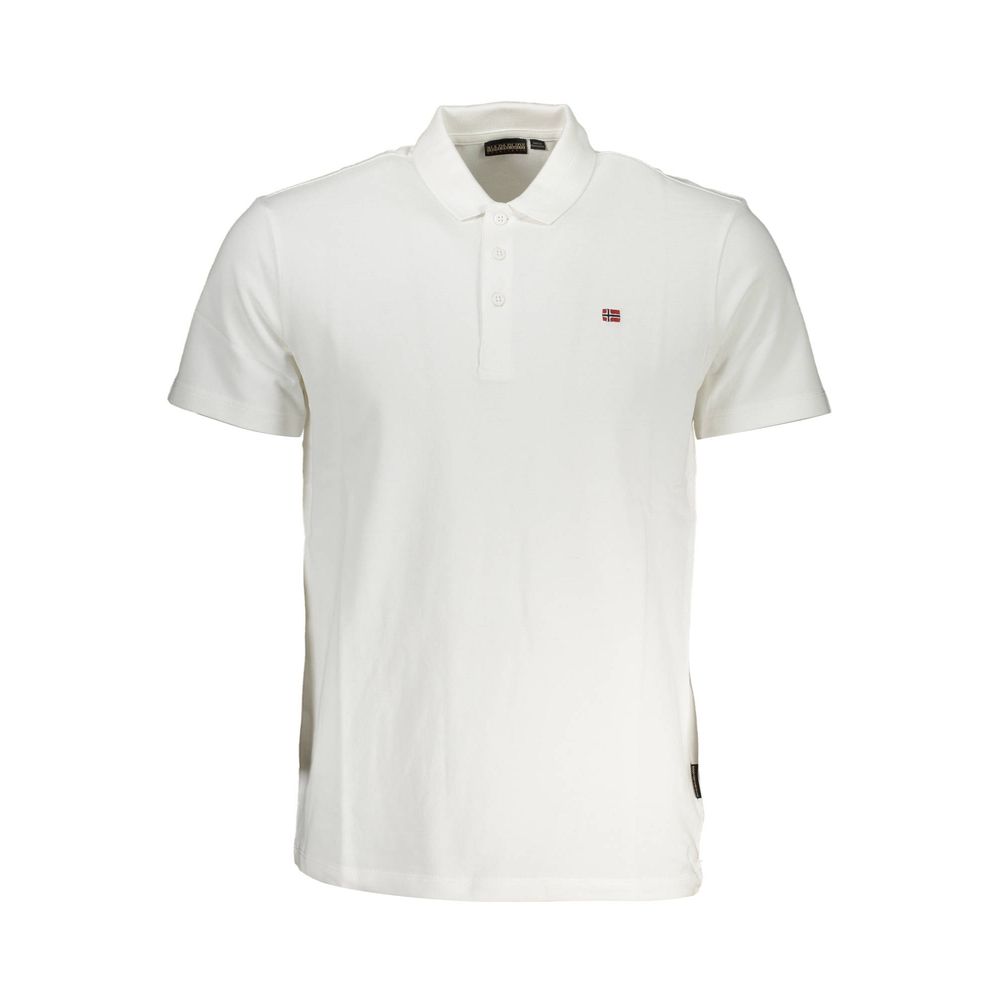Polo Napapijri blanc en coton pour homme