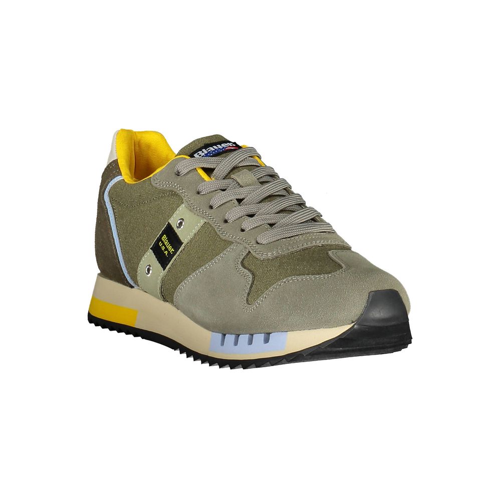 Blauer Green Leather Men Sneaker by Blauer