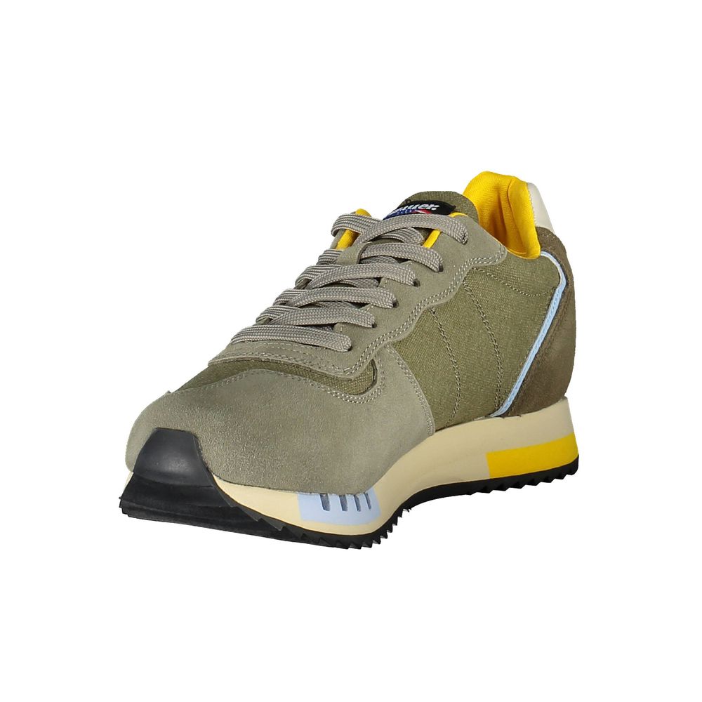 Blauer Green Leather Men Sneaker by Blauer