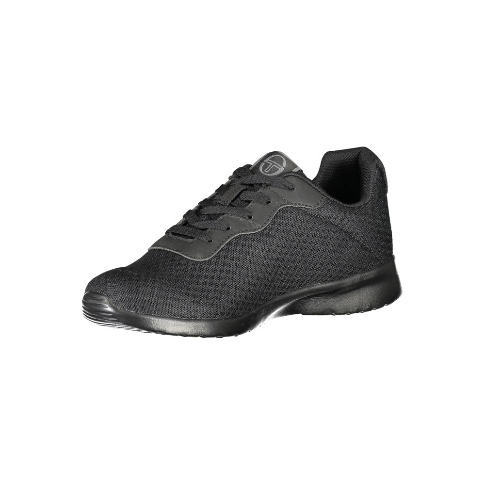 Sergio Tacchini Sleek Black Sneakers with Embroidered Detail by Sergio Tacchini