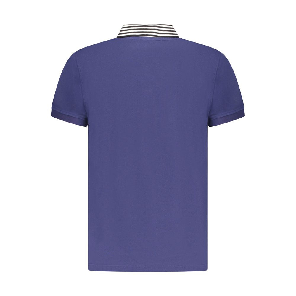 Polo Cavalli Class en coton bleu pour homme