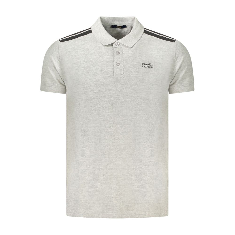 Polo en coton gris Cavalli Class