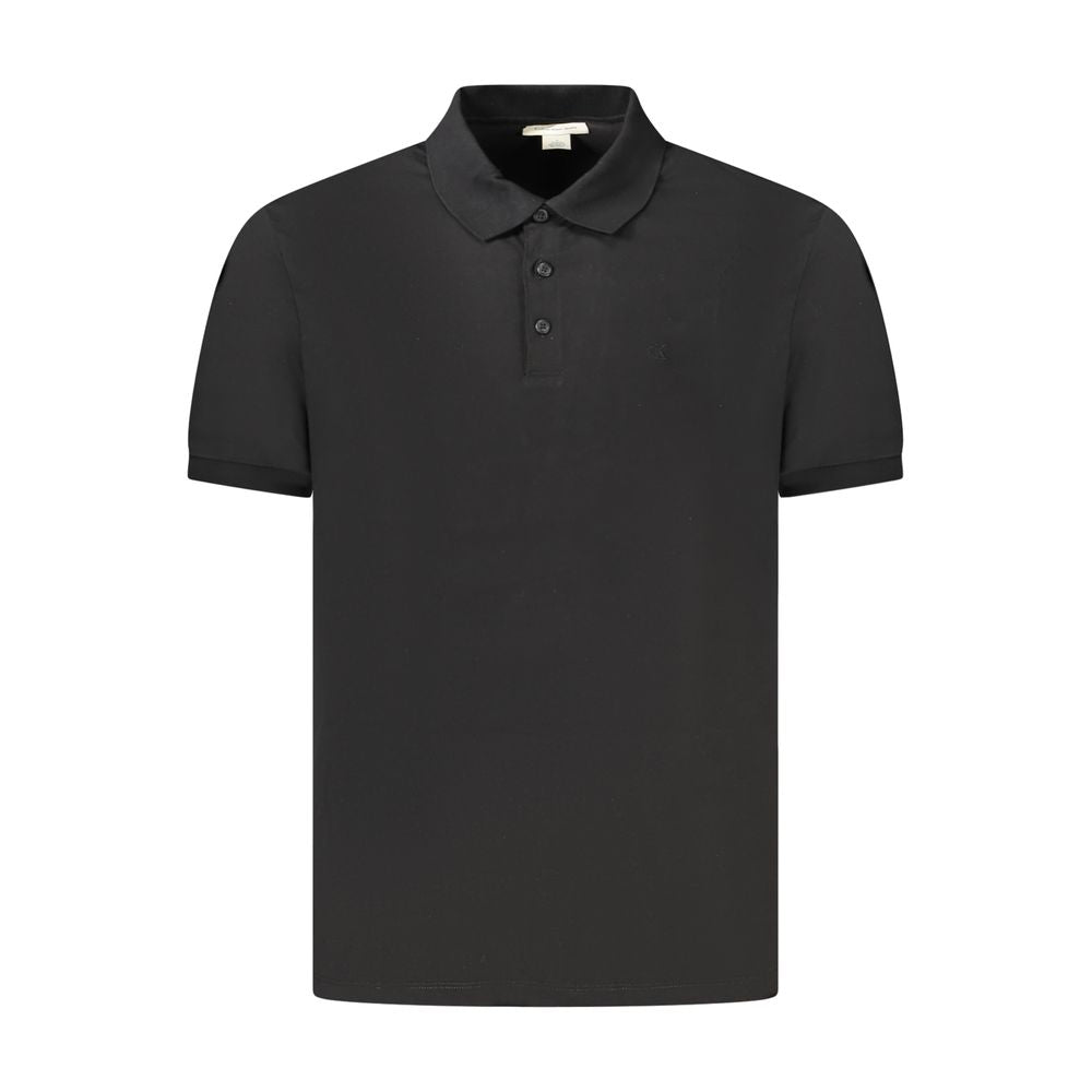 Polo noir en coton Calvin Klein pour homme