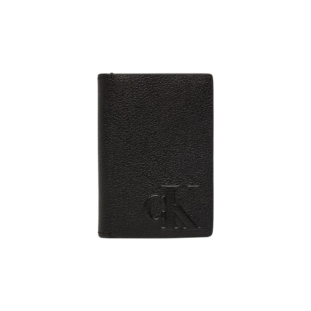 Portefeuille en cuir noir Calvin Klein Jeans