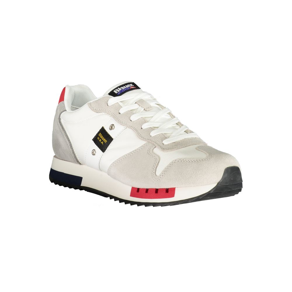 Blauer White Polyethylene Men Sneaker by Blauer