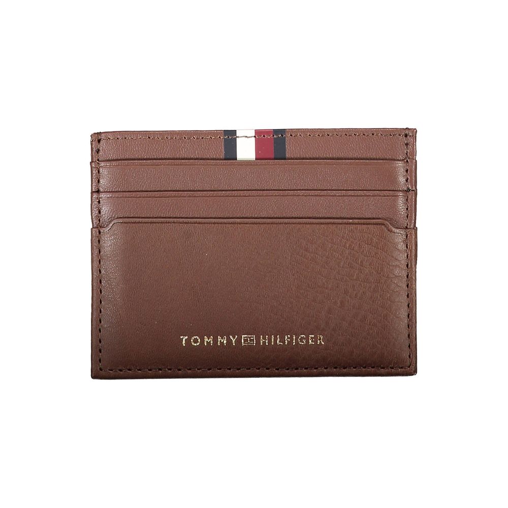 Portefeuille homme en cuir marron Tommy Hilfiger