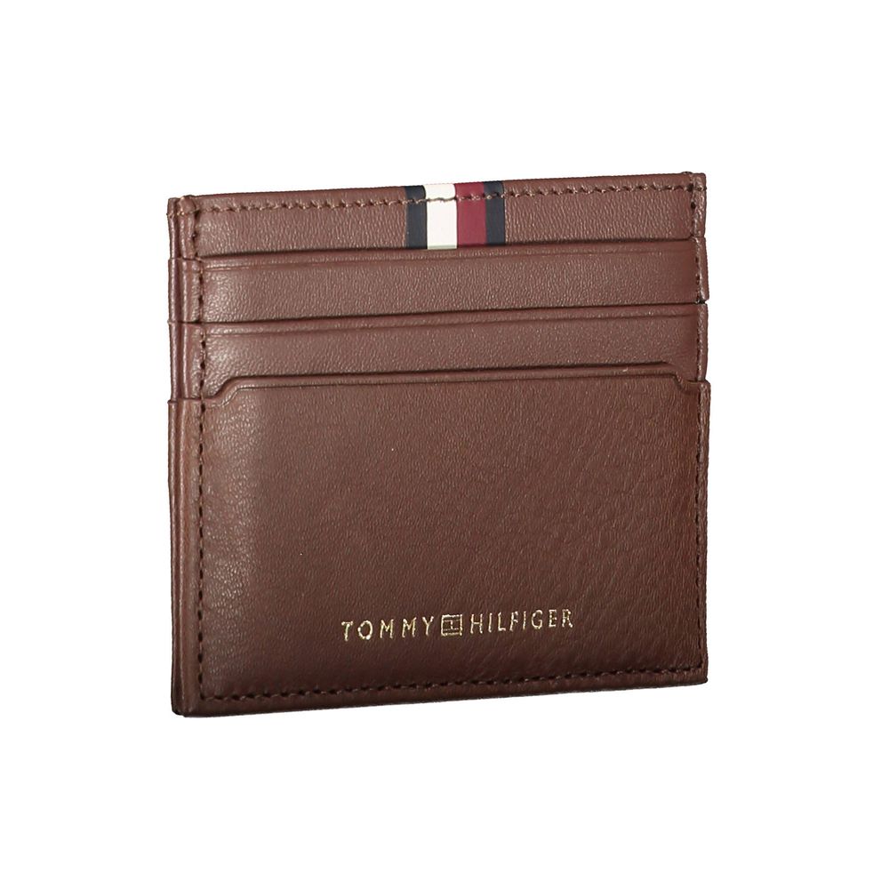 Portefeuille homme en cuir marron Tommy Hilfiger