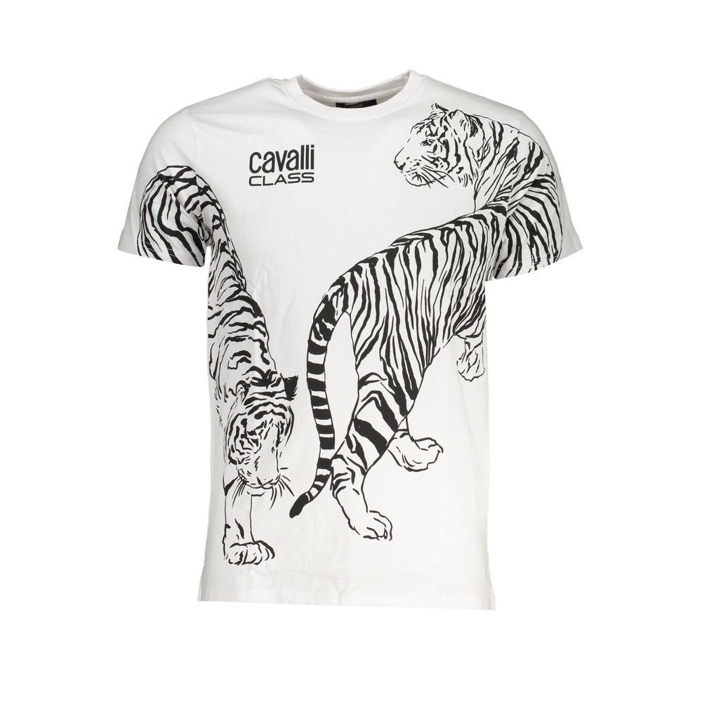 Cavalli Class White Cotton T-Shirt by Cavalli Class