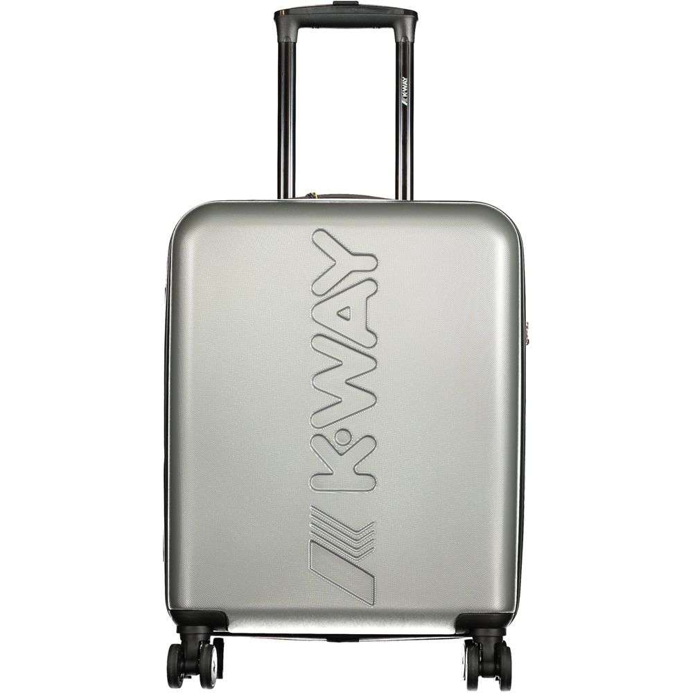Valise homme K-WAY en plastique gris