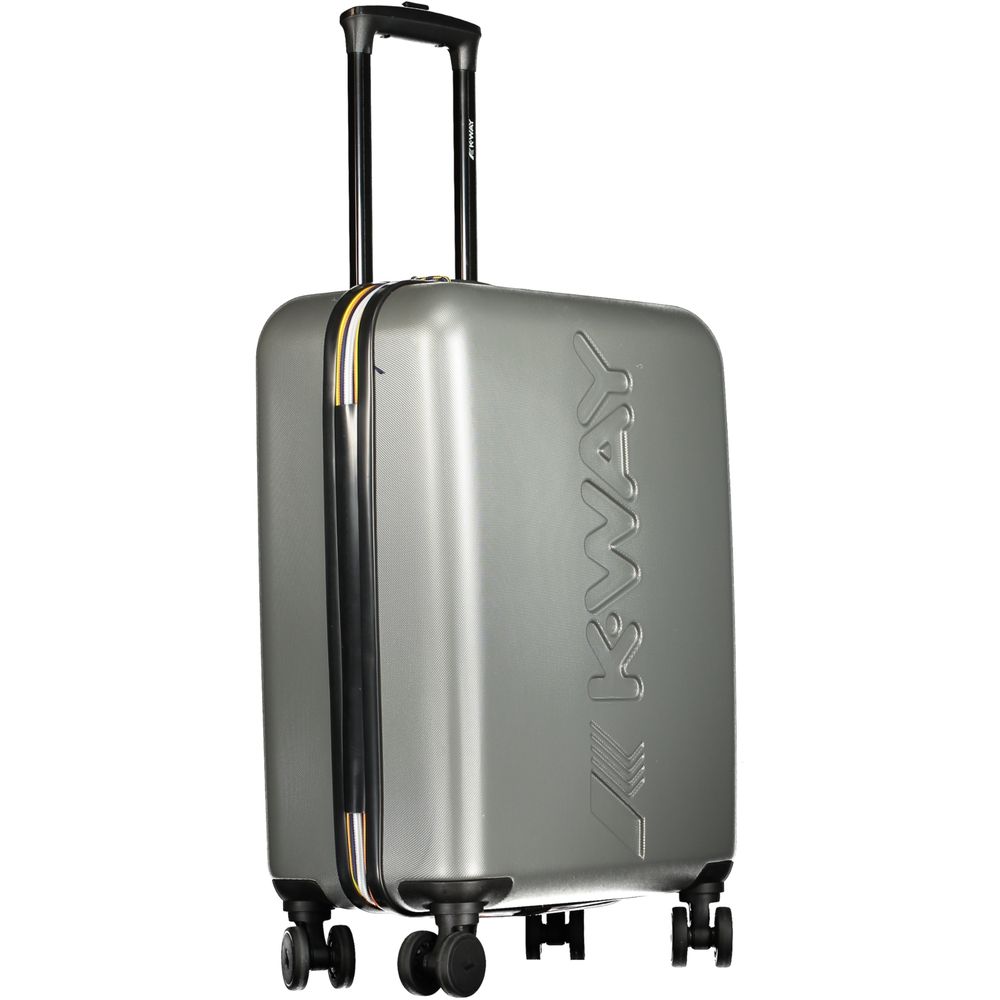 Valise homme K-WAY en plastique gris