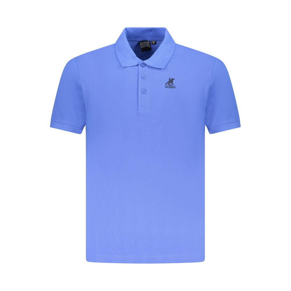 US Grand Polo Blue Cotton Men Polo Shirt