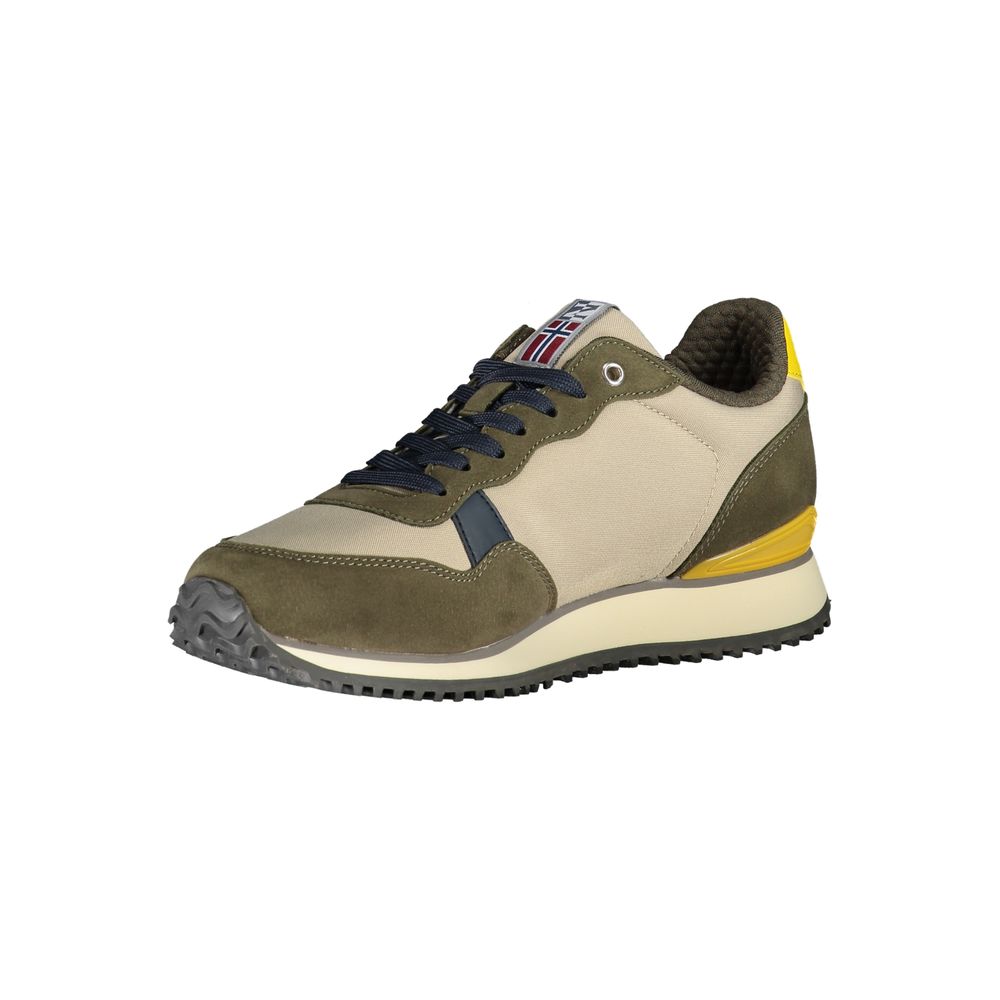 Napapijri Elegant Beige Lace-Up Sporty Sneakers by Napapijri