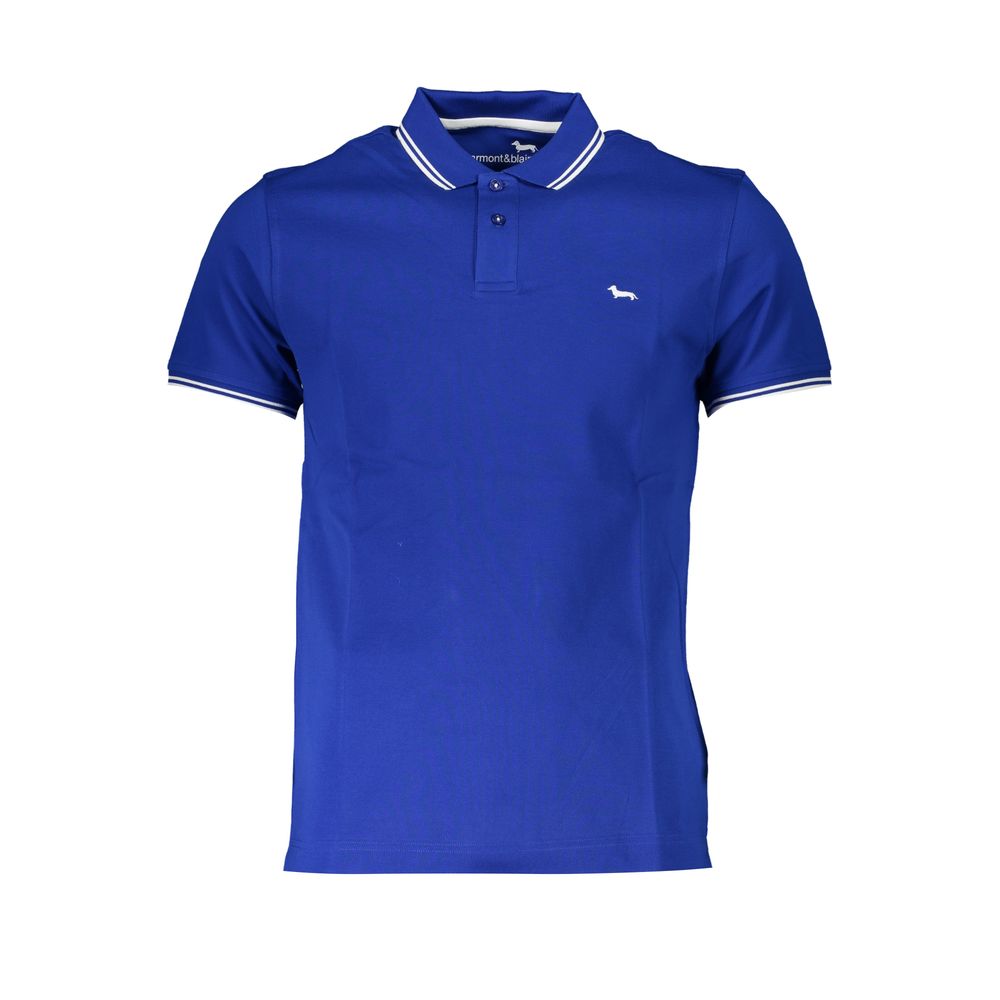 Harmont & Blaine Sleek Short Sleeved Contrast Polo by Harmont & Blaine