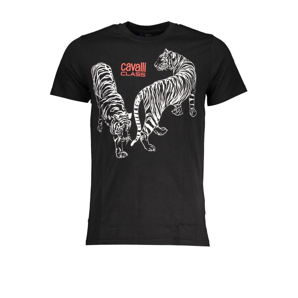 Cavalli Class Black Cotton T-Shirt by Cavalli Class