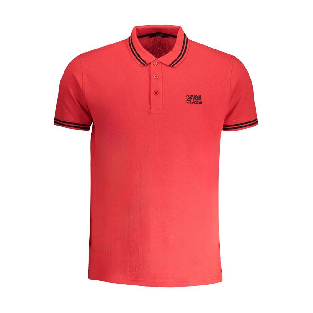 Cavalli Class Red Cotton Polo Shirt by Cavalli Class