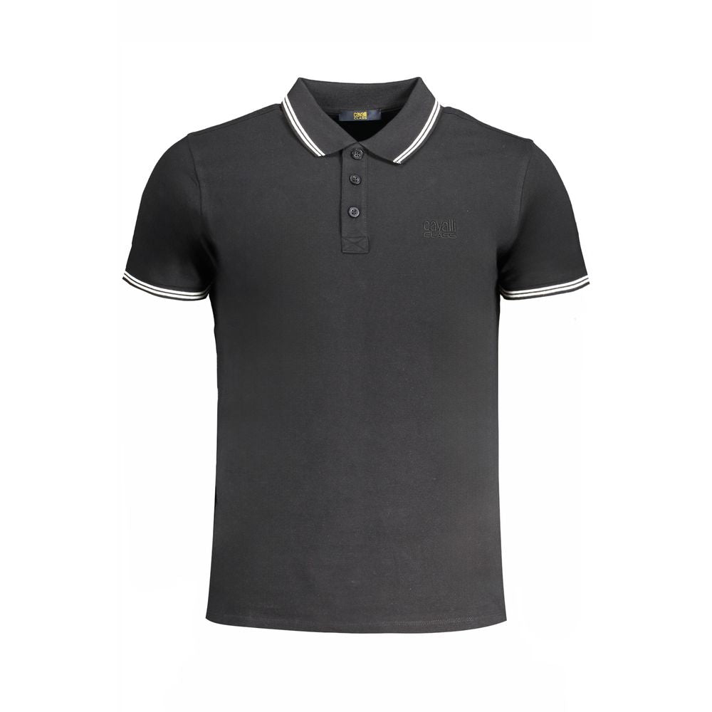 Polo Cavalli Class en coton noir