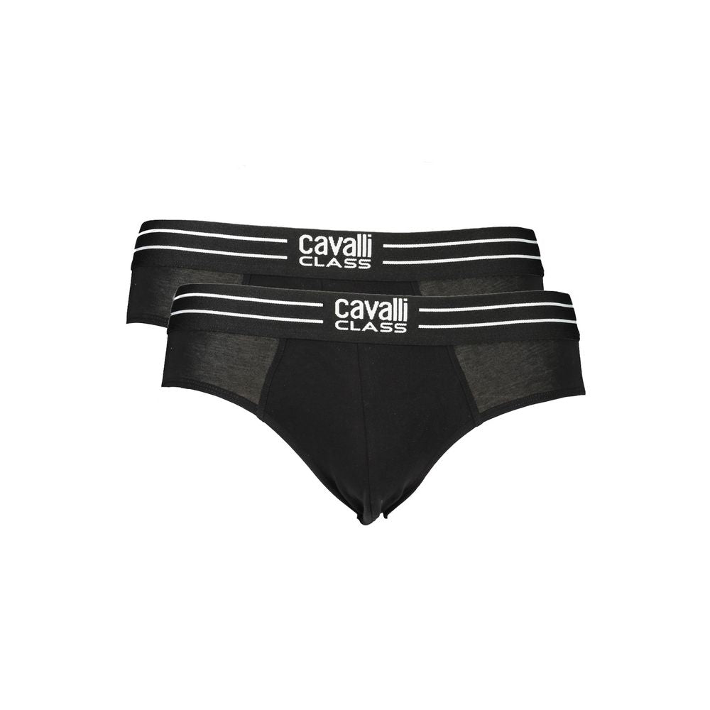 Sous-vêtements Cavalli Class en coton noir pour homme