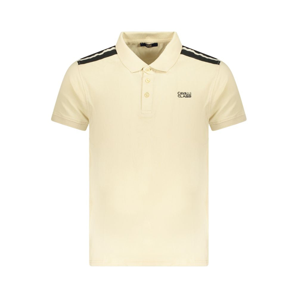 Polo Cavalli Class en coton beige pour homme