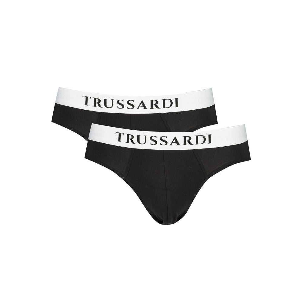 Pack de sous-vêtements pour homme en coton noir Trussardi