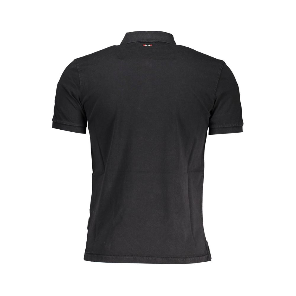 Polo Napapijri en coton noir pour homme