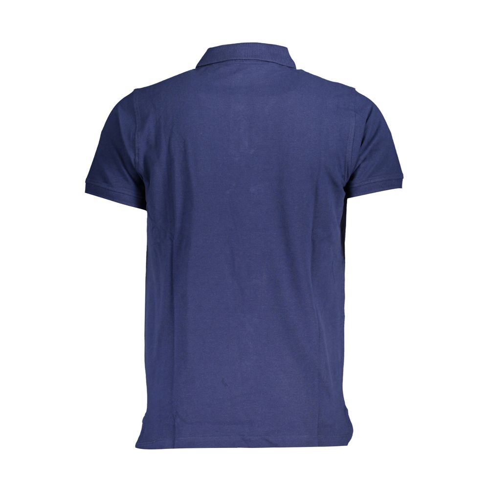 Polo bleu en coton pour homme, Norvège 1963