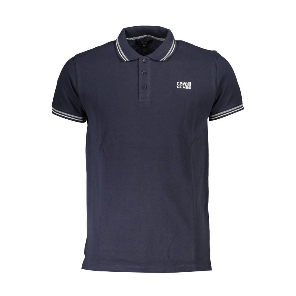 Polo Cavalli Class en coton bleu pour homme