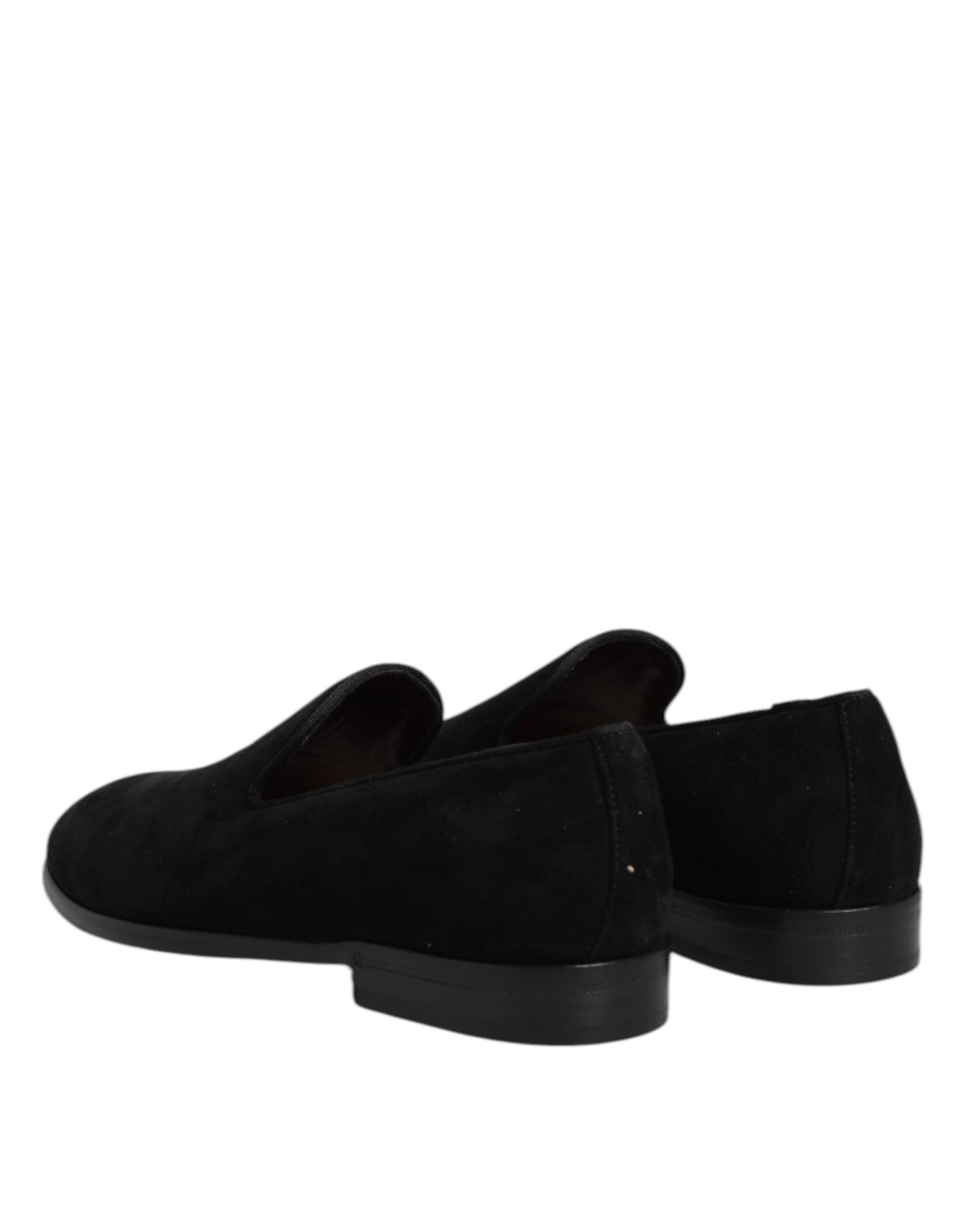 Mocassins à enfiler en daim noir Dolce & Gabbana, chaussures habillées