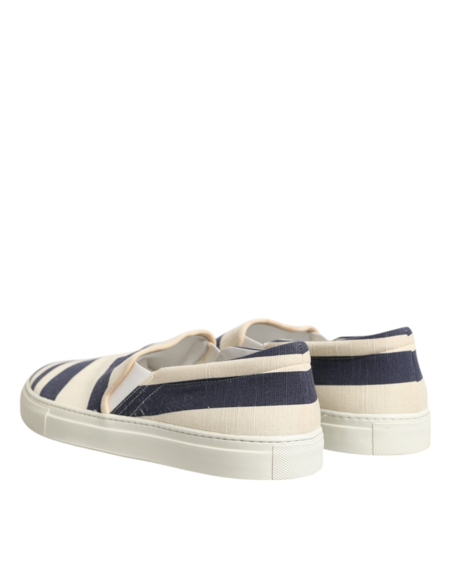 Chaussures basses décontractées Jucca en toile à rayures bleues et blanches pour homme