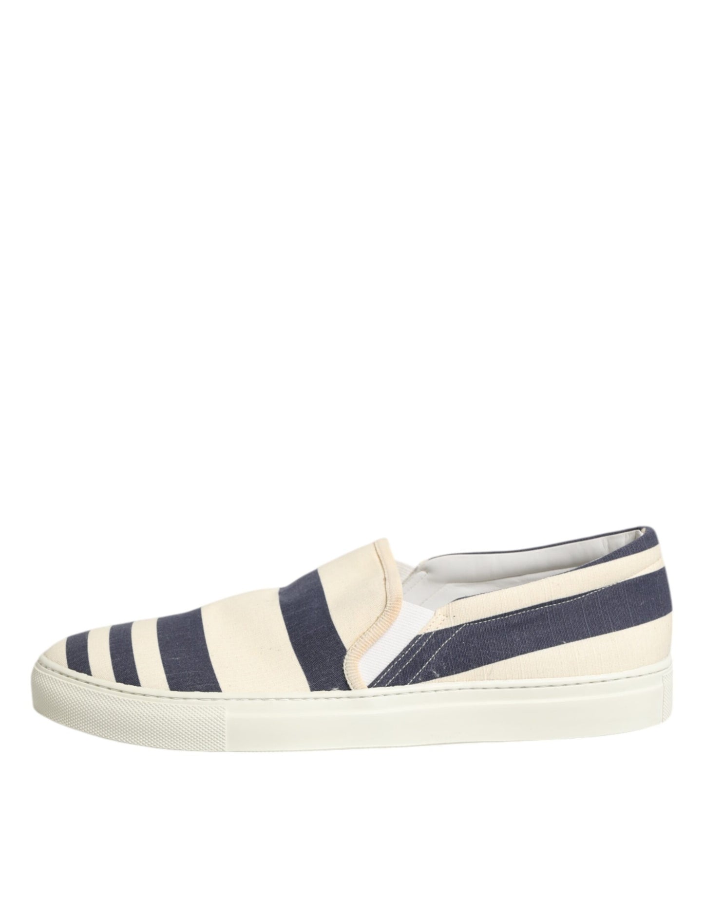 Chaussures basses décontractées Jucca en toile à rayures bleues et blanches pour homme