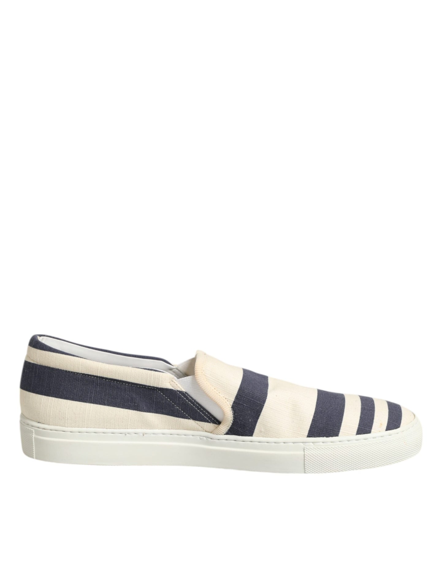 Chaussures basses décontractées Jucca en toile à rayures bleues et blanches pour homme