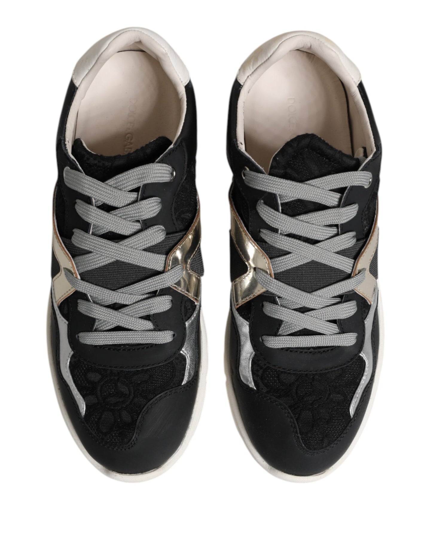 Dolce & Gabbana Multicolor Suede Low Top Men Sneaker Shoes by Dolce & Gabbana