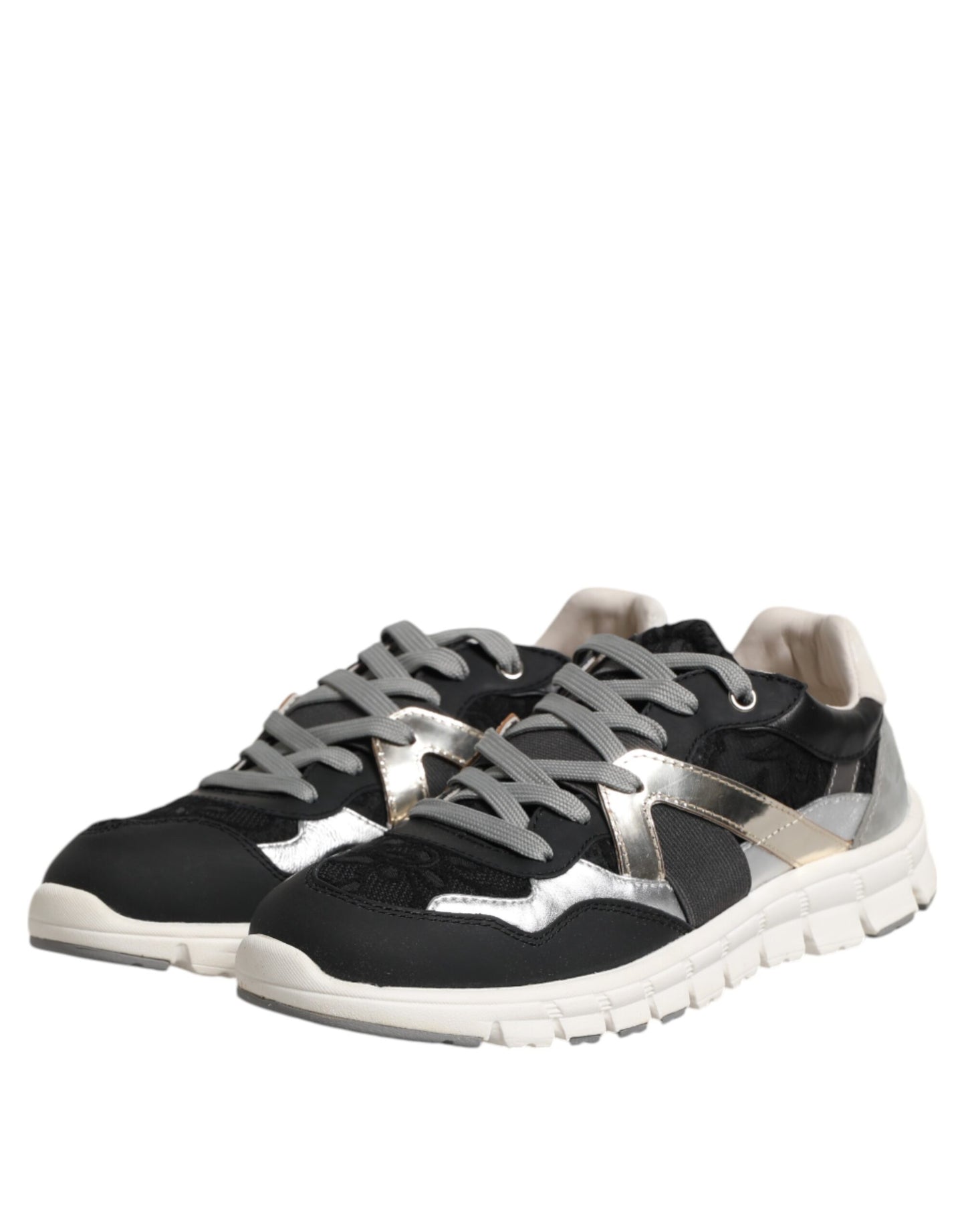 Dolce & Gabbana Multicolor Suede Low Top Men Sneaker Shoes by Dolce & Gabbana