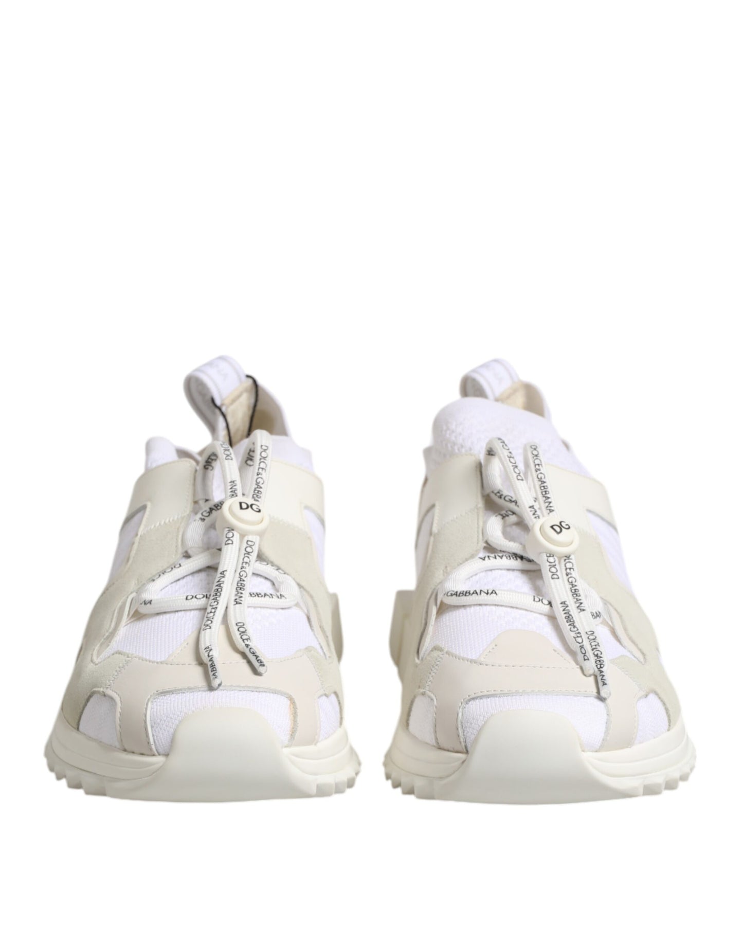 Dolce & Gabbana White Mesh Sorrento Trekking Sneakers Shoes by Dolce & Gabbana
