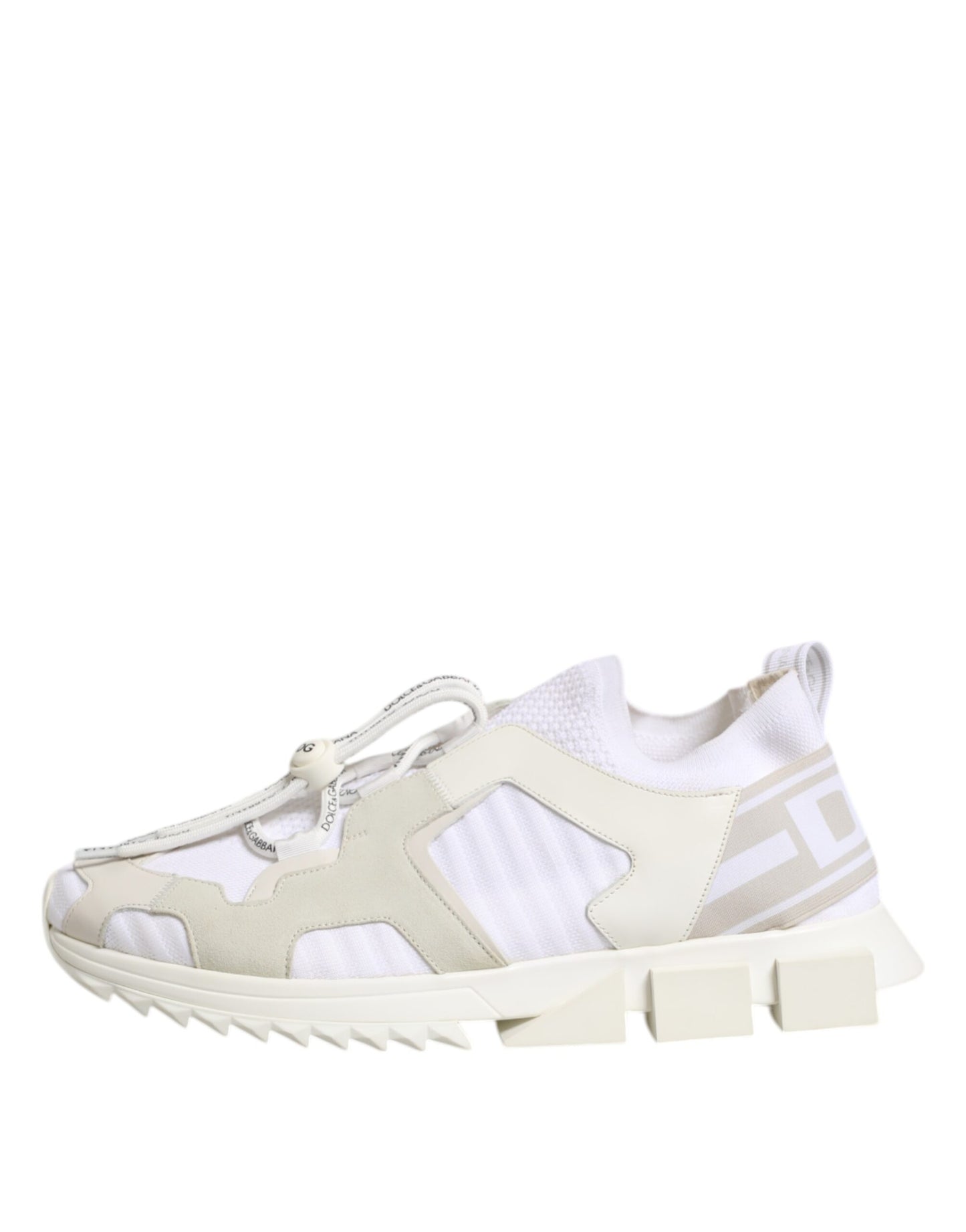 Dolce & Gabbana White Mesh Sorrento Trekking Sneakers Shoes by Dolce & Gabbana