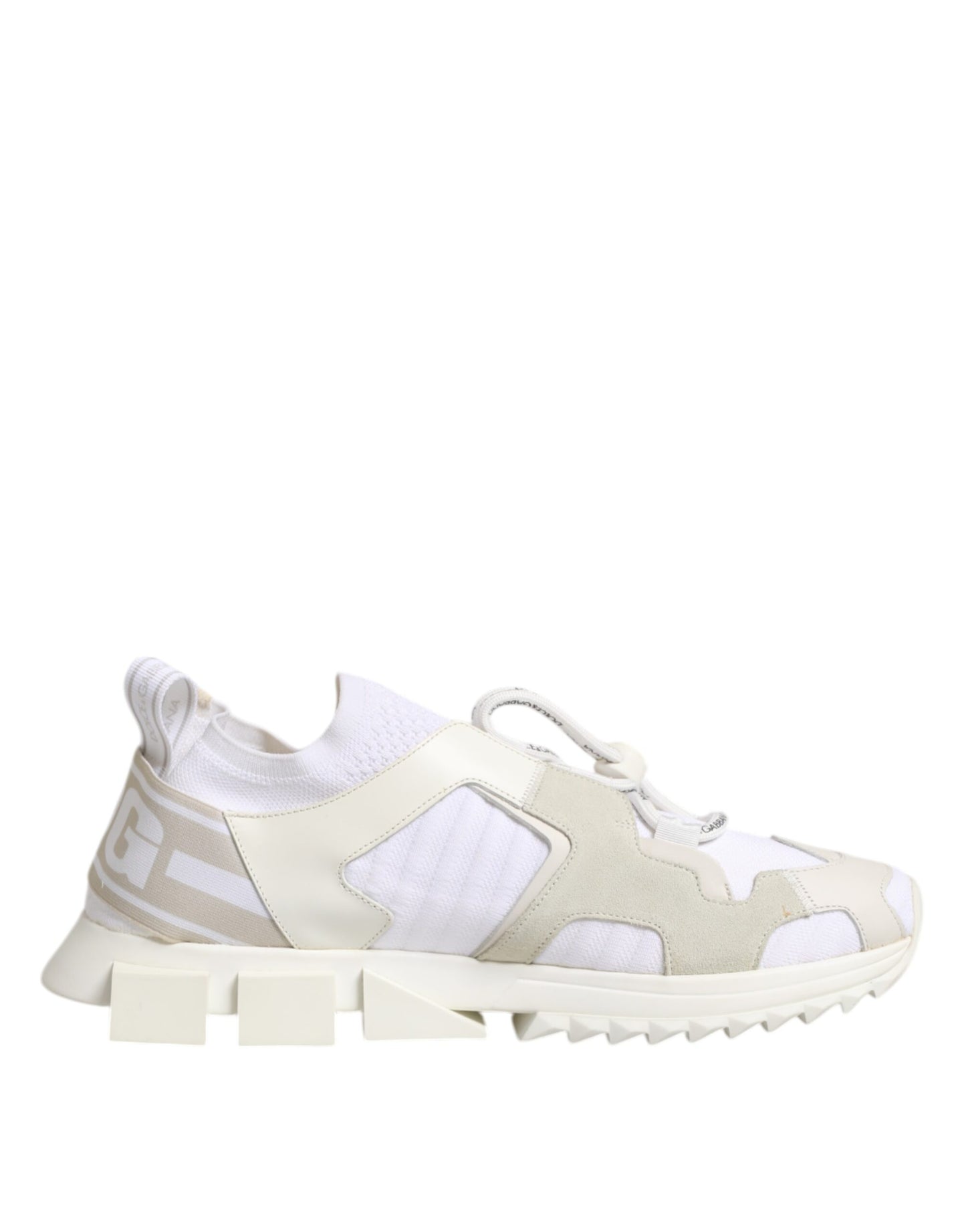 Dolce & Gabbana White Mesh Sorrento Trekking Sneakers Shoes by Dolce & Gabbana