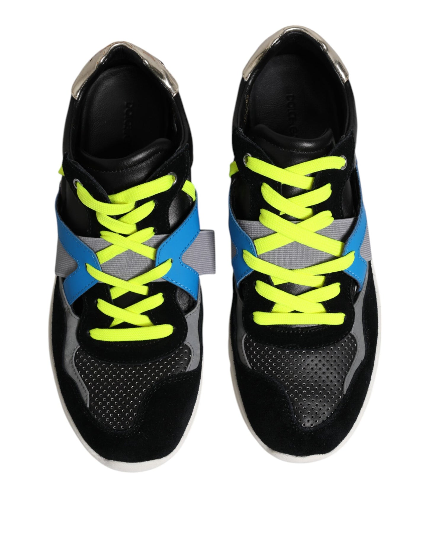 Dolce & Gabbana Multicolor Lace Up Low Top Men Sneakers Shoes by Dolce & Gabbana