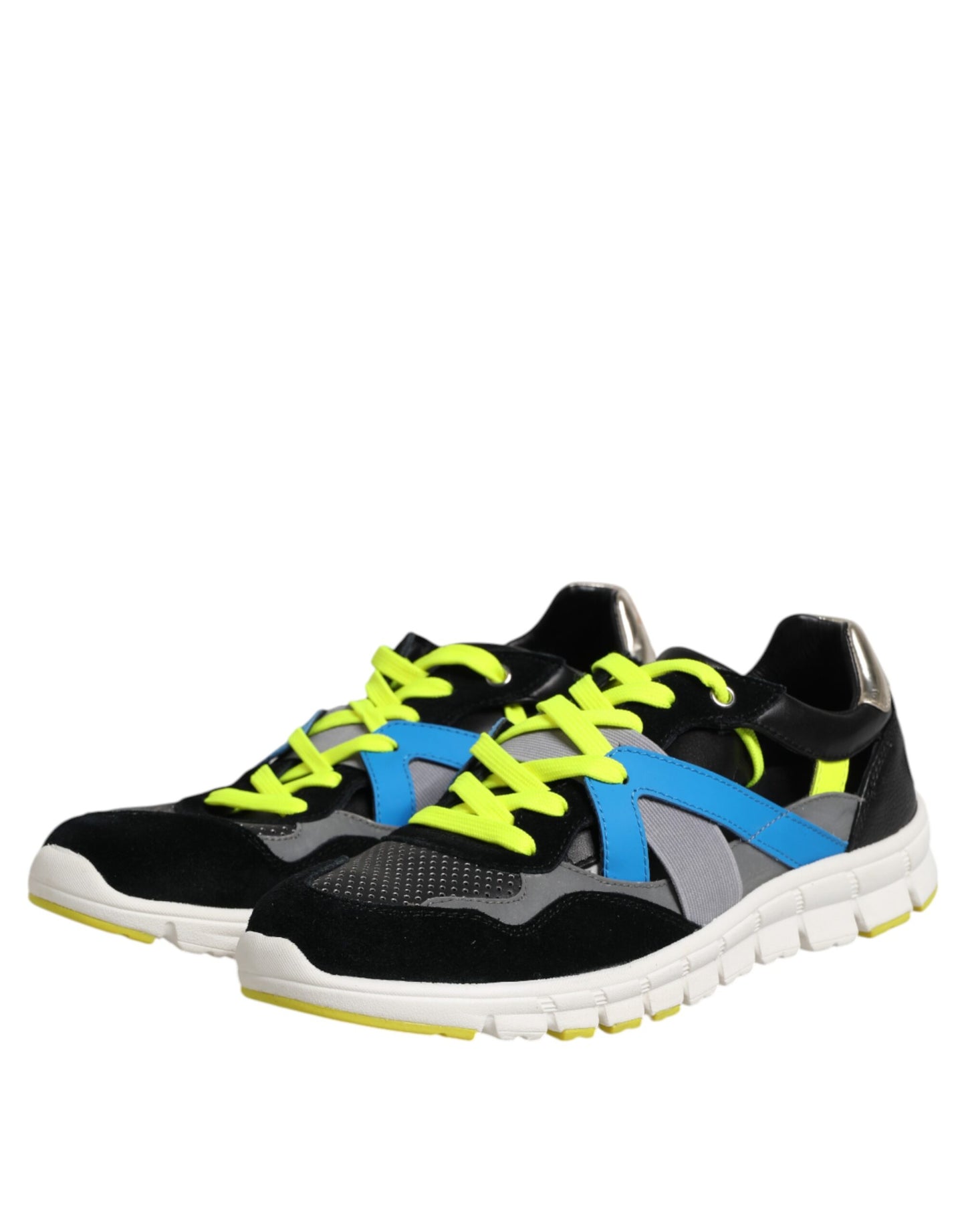 Dolce & Gabbana Multicolor Lace Up Low Top Men Sneakers Shoes by Dolce & Gabbana