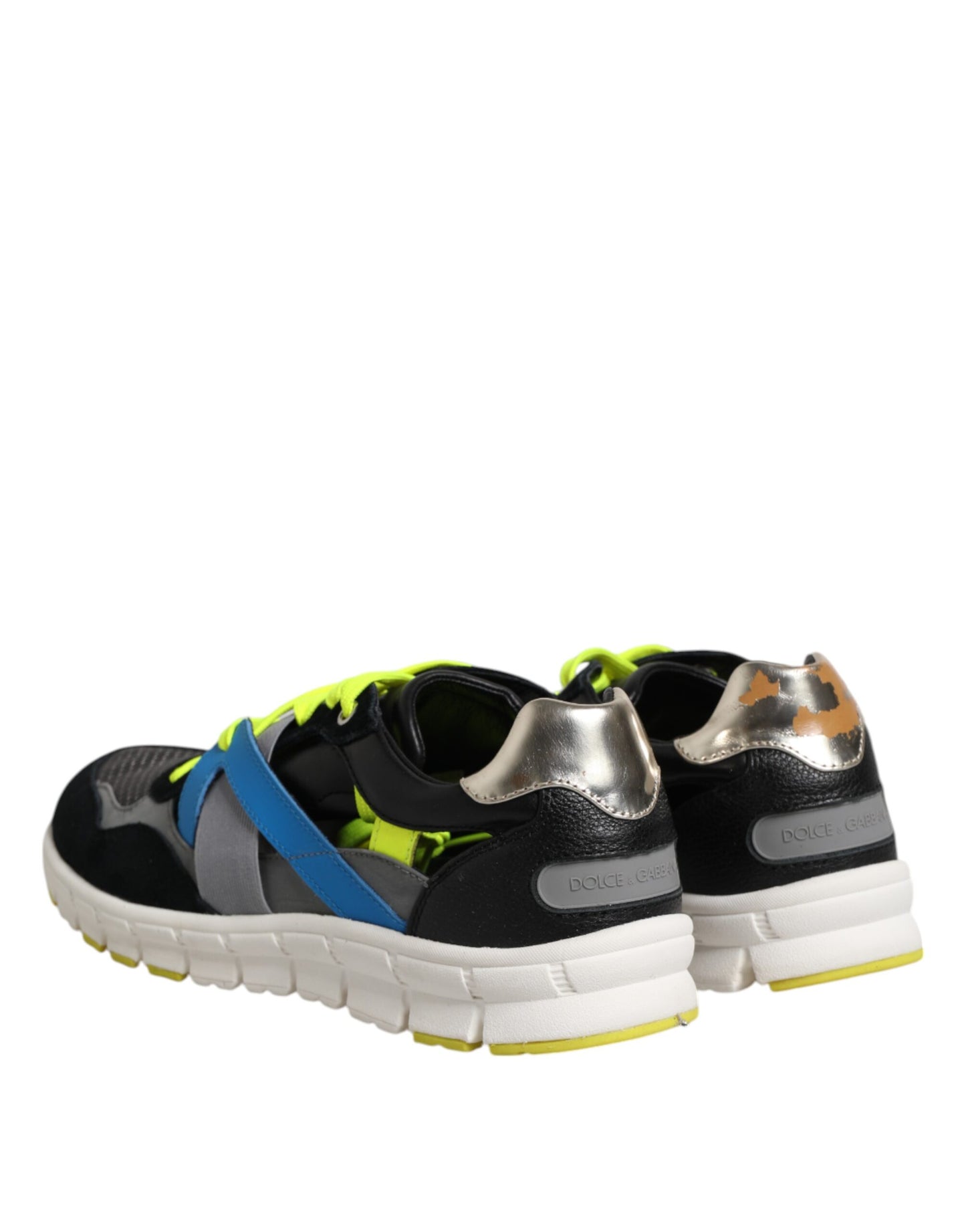 Dolce & Gabbana Multicolor Lace Up Low Top Men Sneakers Shoes by Dolce & Gabbana