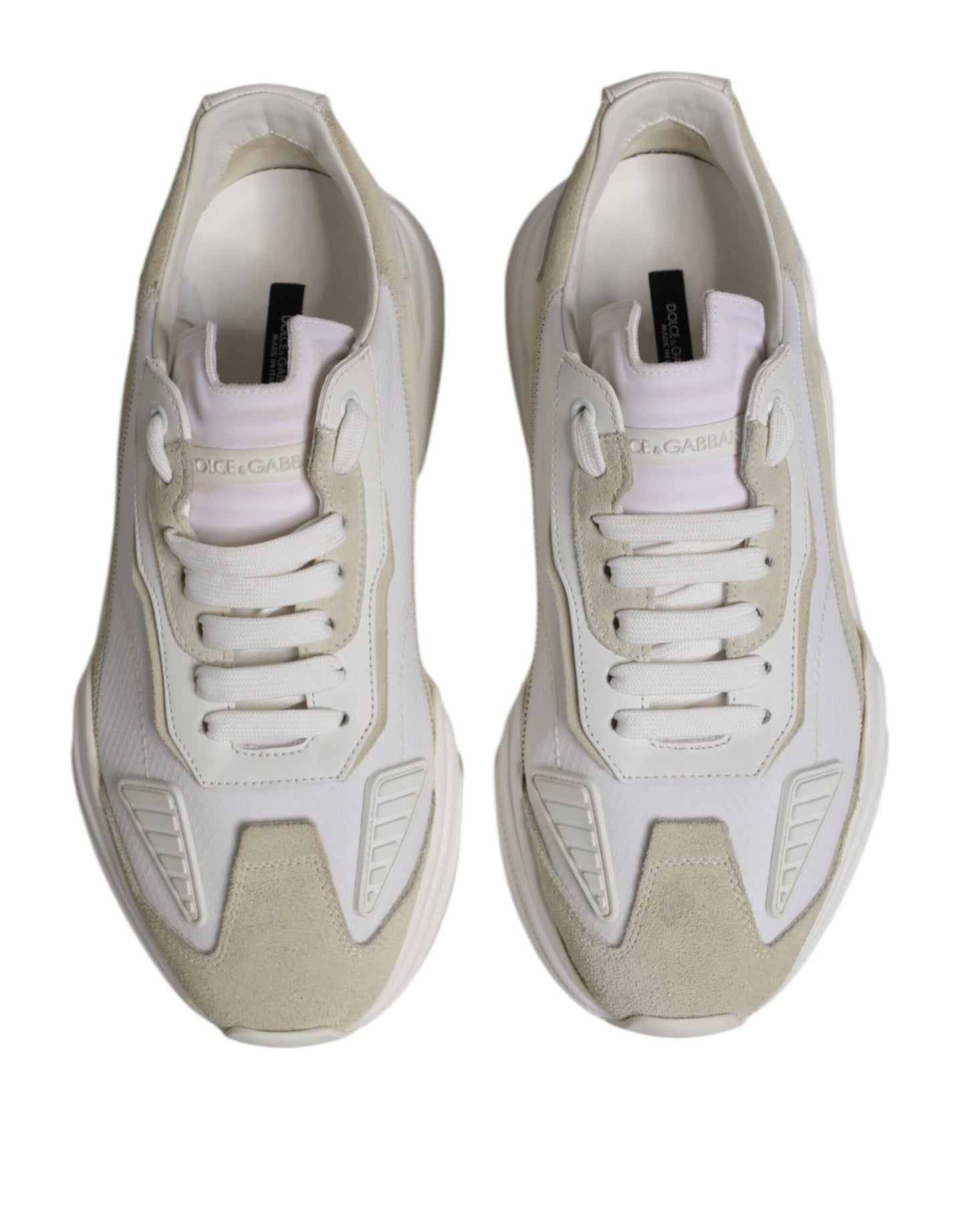 Dolce & Gabbana White Low Top Daymaster Men Sneakers Shoes by Dolce & Gabbana