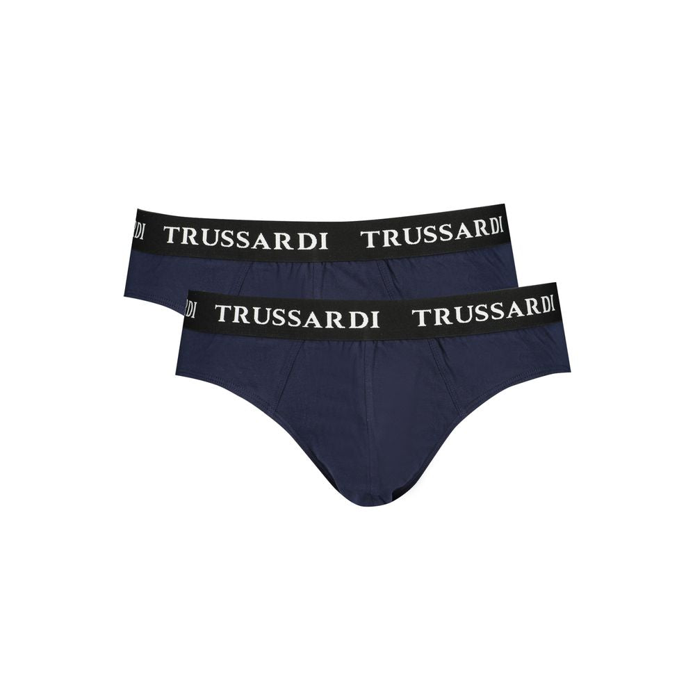 Pack de sous-vêtements pour homme en coton bleu Trussardi