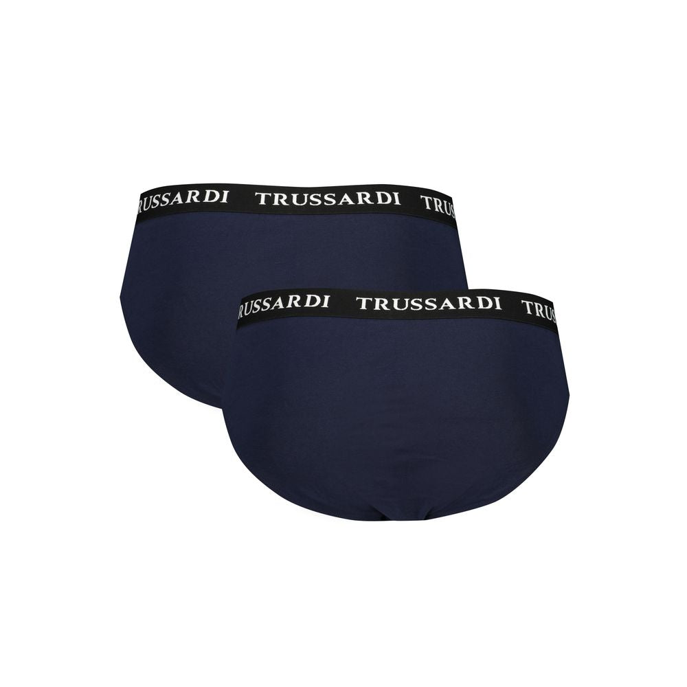 Pack de sous-vêtements pour homme en coton bleu Trussardi