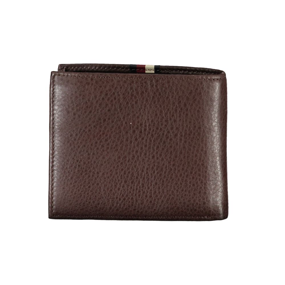 Portefeuille en cuir marron Tommy Hilfiger